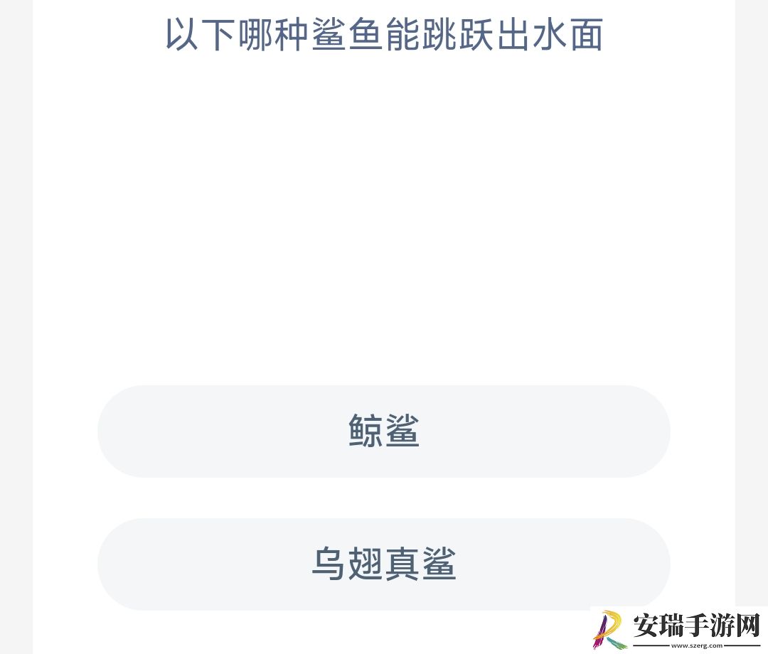 以下哪种鲨鱼能跳跃出水面