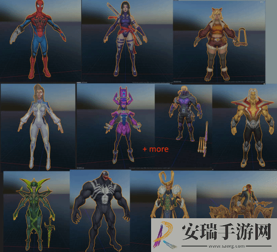 玩家拆解漫威争锋角色3D模型