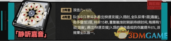 绝区零静听嘉音驱动盘属性效果介绍