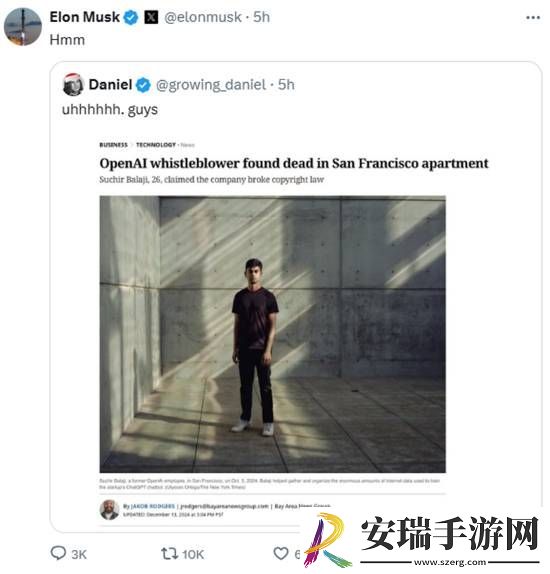 OpenAI吹哨人在公寓被证实死亡！年仅26岁
