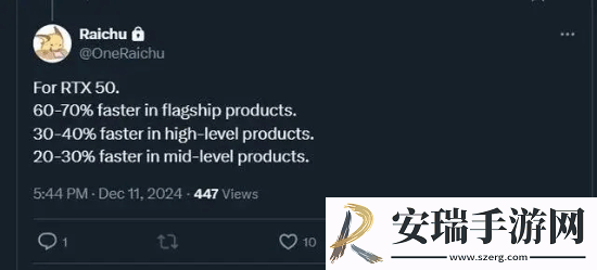 RTX50系显卡性能曝光