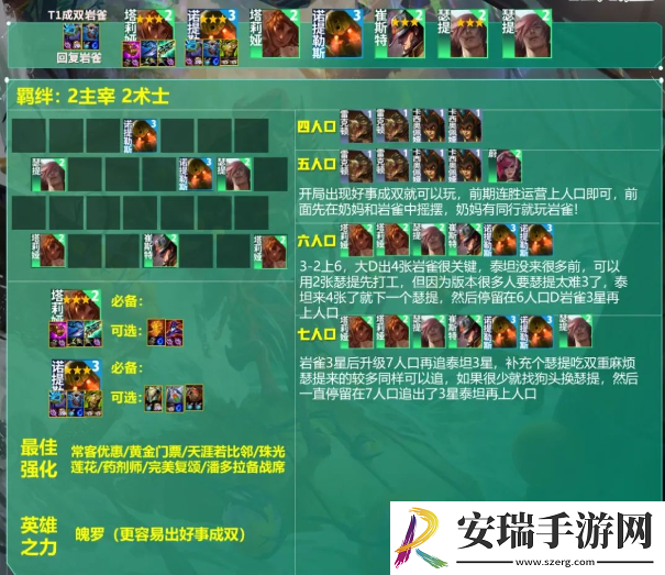 云顶之弈s9.5版本成双岩雀怎么玩