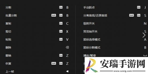 剪映快捷键大全