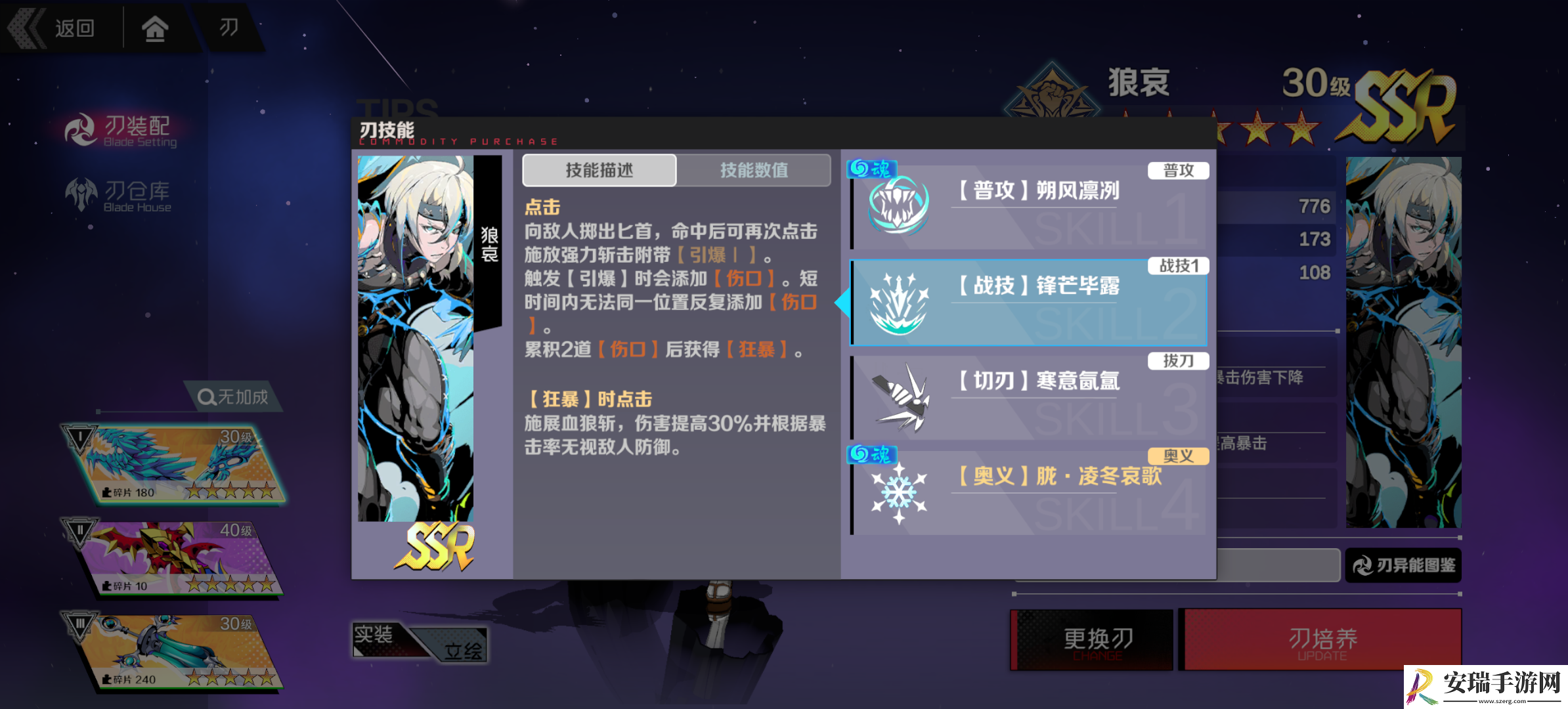 刃境刃神狼哀角色怎么样