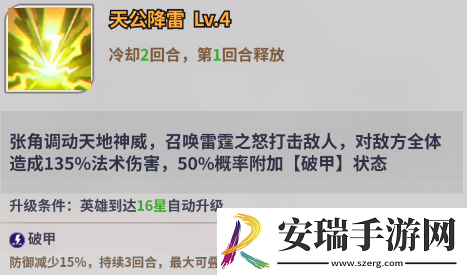 天下争霸三国志英灵殿堂张角角色怎么样