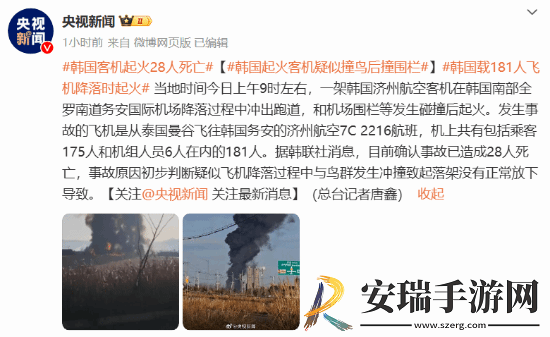 韩国撞墙客机黑匣子已找到